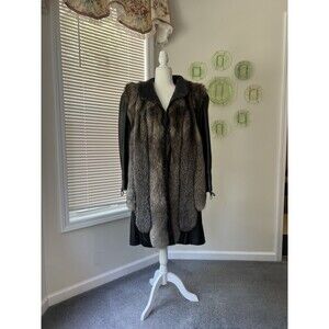 Vintage 1970’s Era Raccoon  Fur and Leather Coat